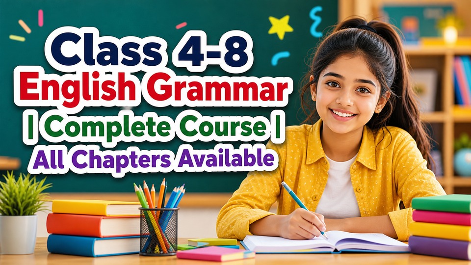Class 4-8 English Grammar | Complete Course | All Chapters Available background