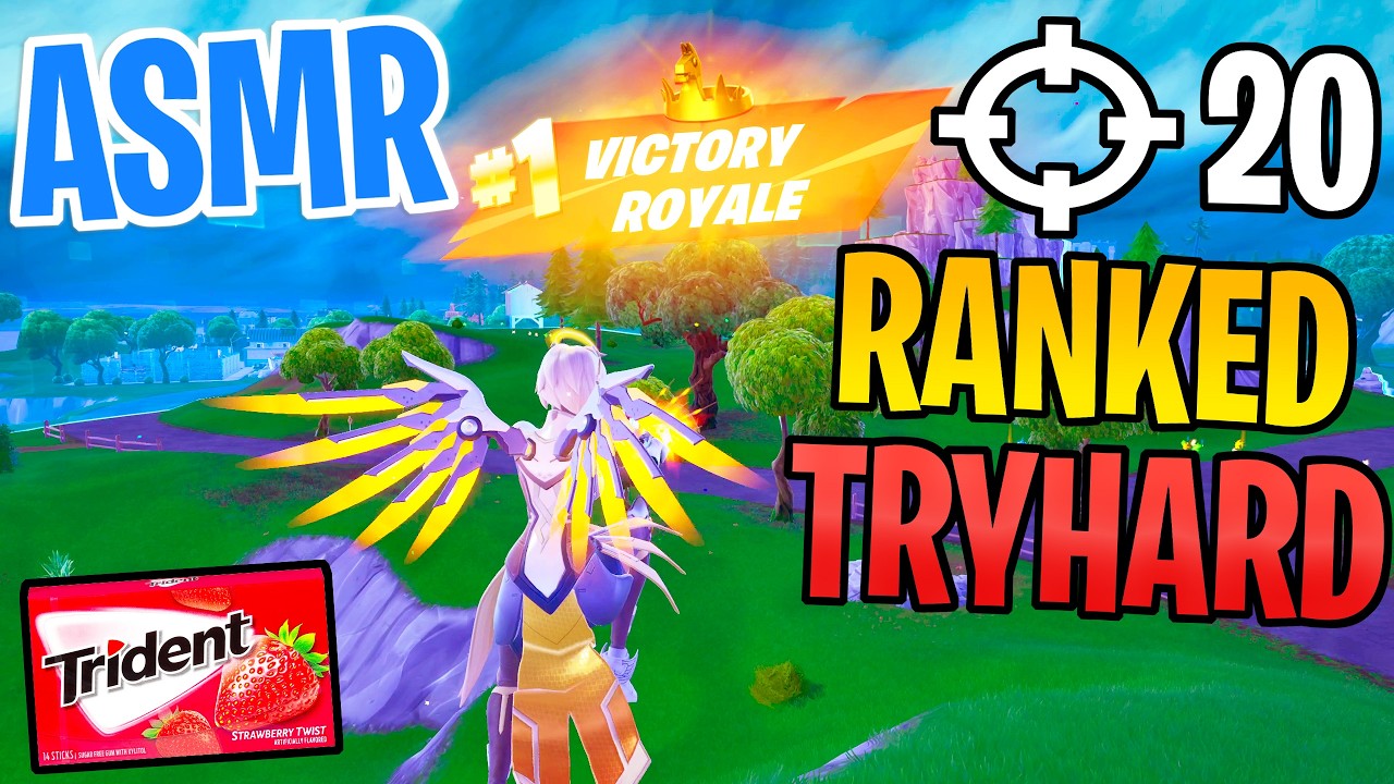 ASMR Gaming ๐ด Fortnite Ranked Mercy Tryhard Relaxing Gum Chewing ๐ฎ๐ง Controller Sounds + Whispering ๐ค