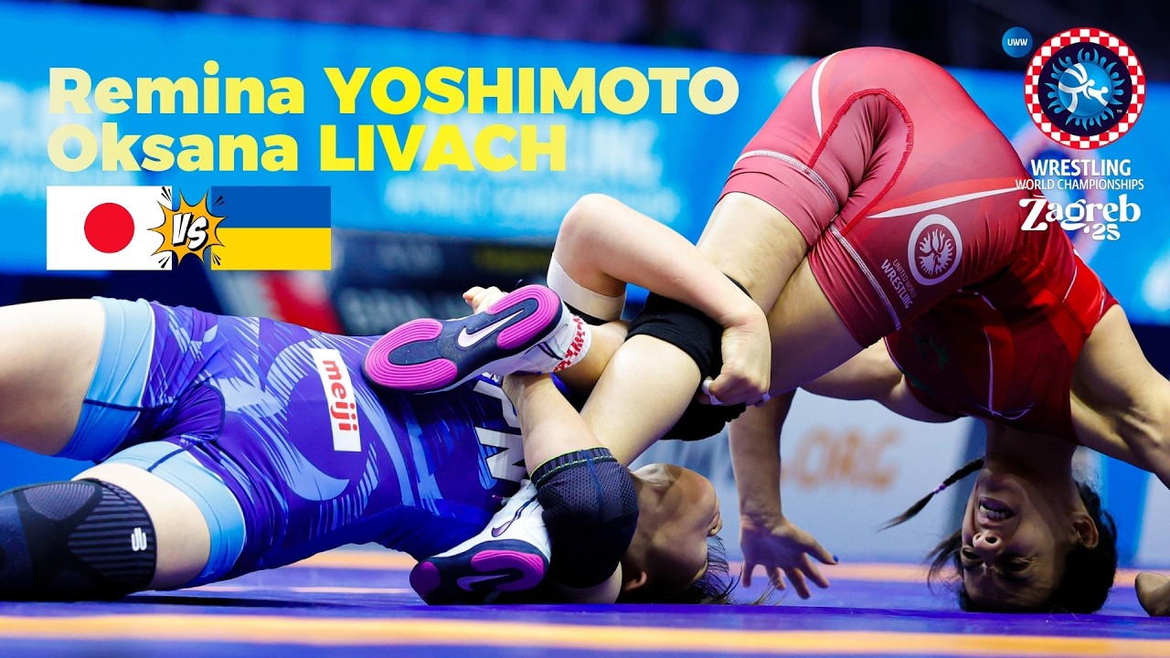 Oksana LIVACH 🇺🇦 vs 🇯🇵 Remina YOSHIMOTO | 50kg Quarter Final | World Wrestling Championships 2025 background