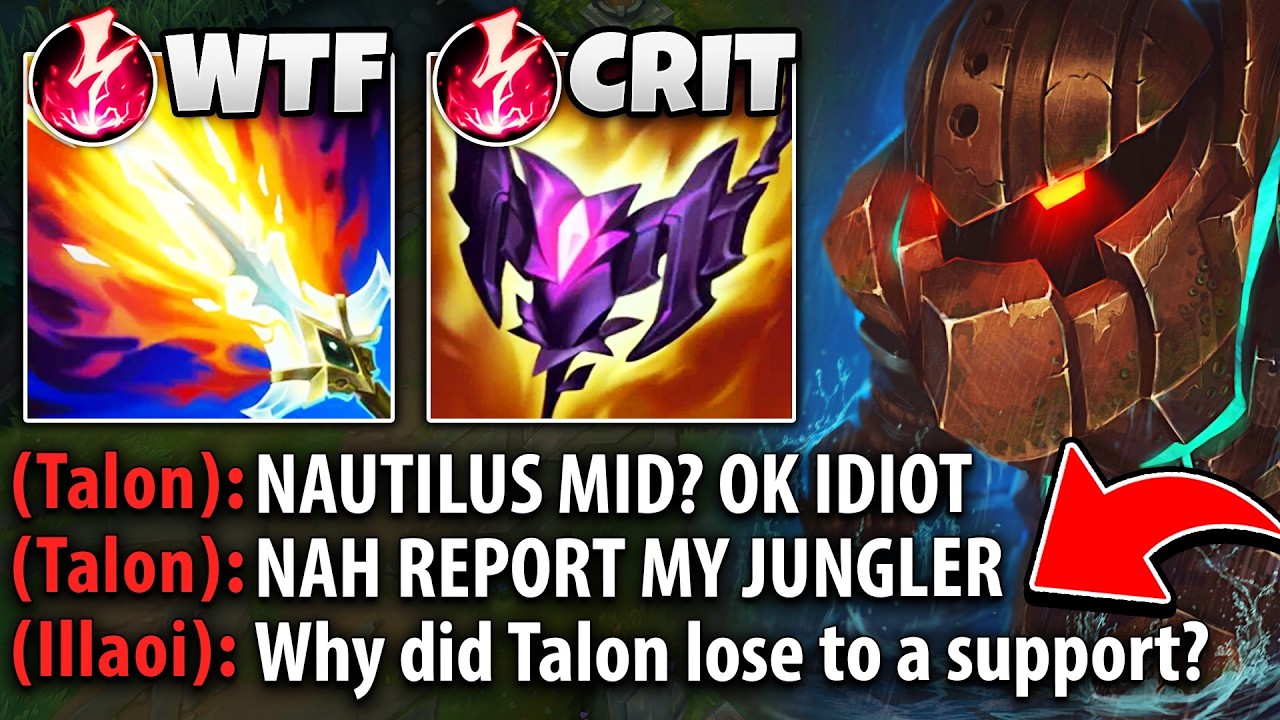 Trash talking Talon has a mental breakdown from my AP Nautilus Mid (HE GOT DESTROYED)