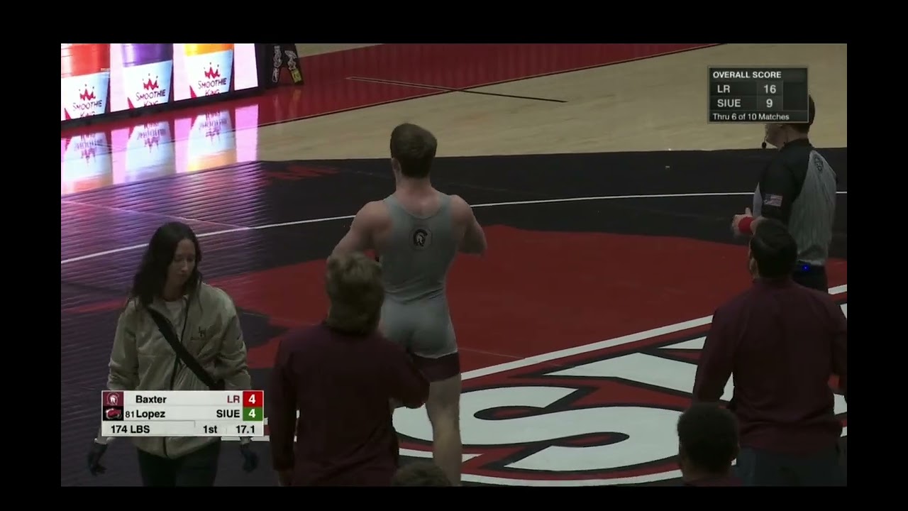 174lbs Dominic Lopez (SIUE) vs Bronson Baxter (Little Rock) background