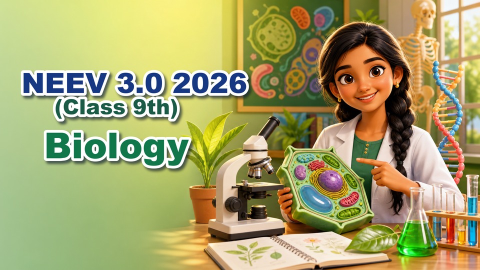 NEEV 3.0 2026 (Class 9th) Biology background