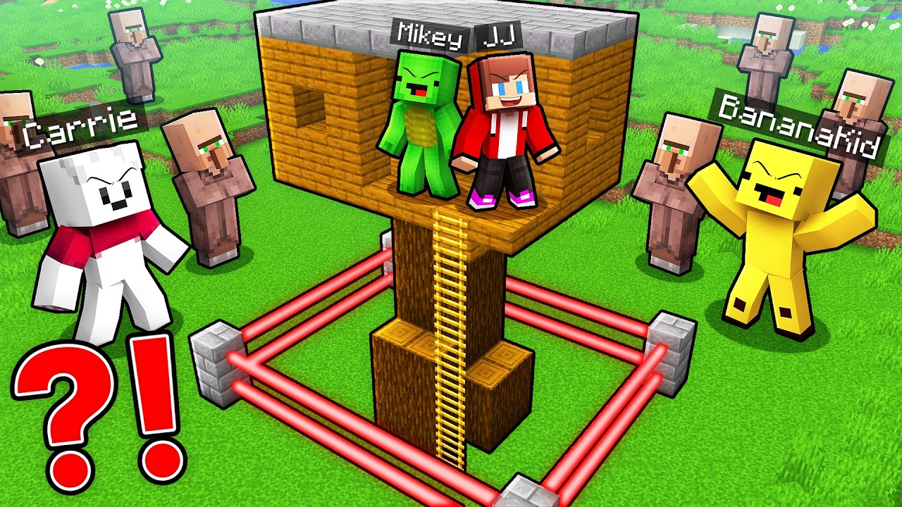 How Mikey & JJ Built SECRET TREE HOUSE - Maizen Minecraft