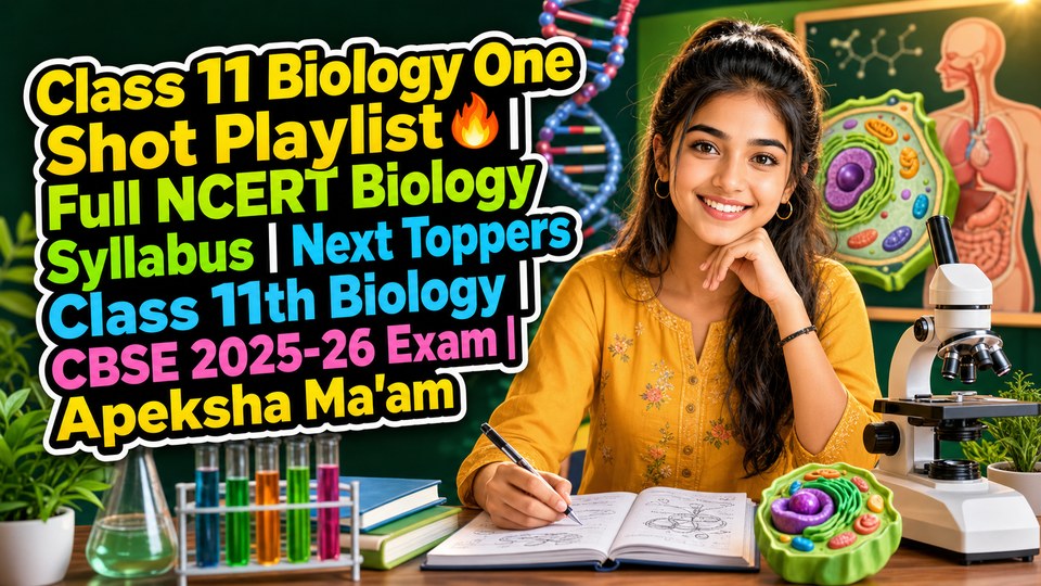 Class 11 Biology One Shot Playlist🔥| Full NCERT Biology Syllabus | Next Toppers Class 11th Biology | CBSE 2025-26 Exam | Apeksha Ma'am background