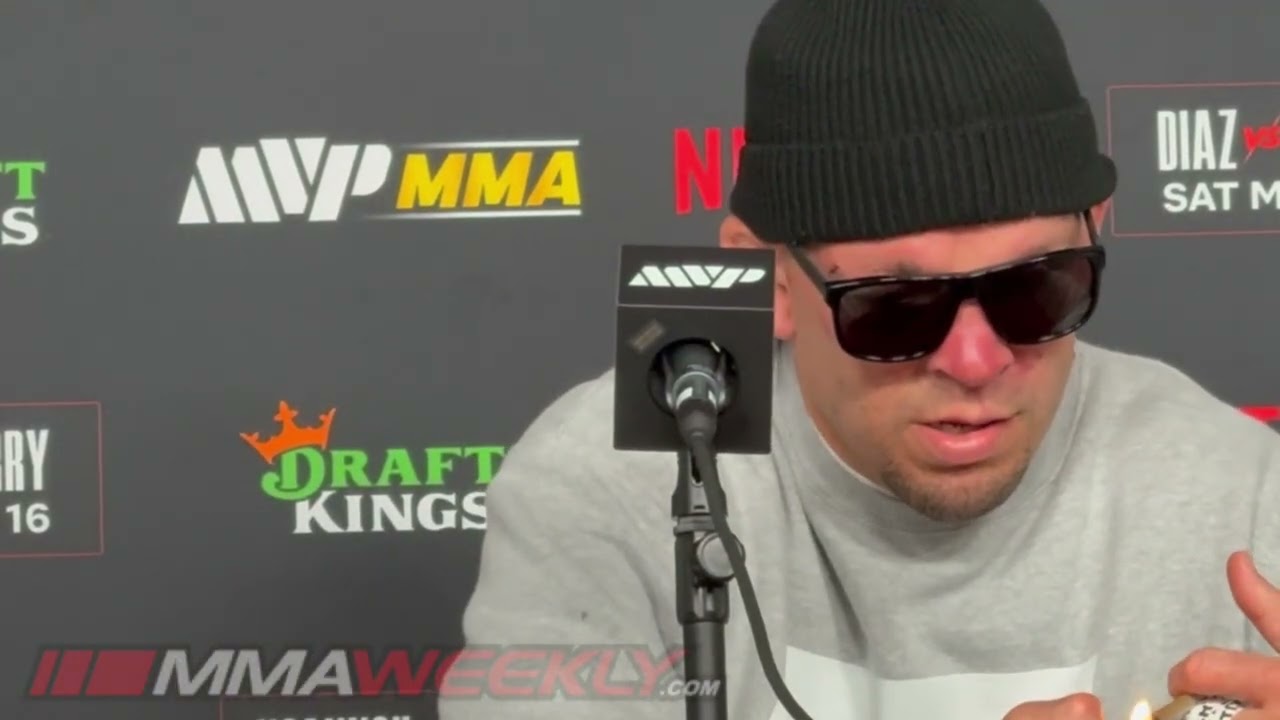 Nate Diaz Makes Fun of Fighters Crying when Retiring background