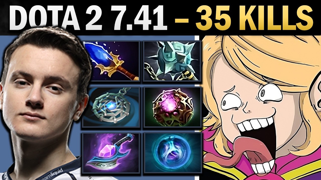 Invoker Dota 2 7.41 with 35 Kills and Spellslinger - Dota Gameplay