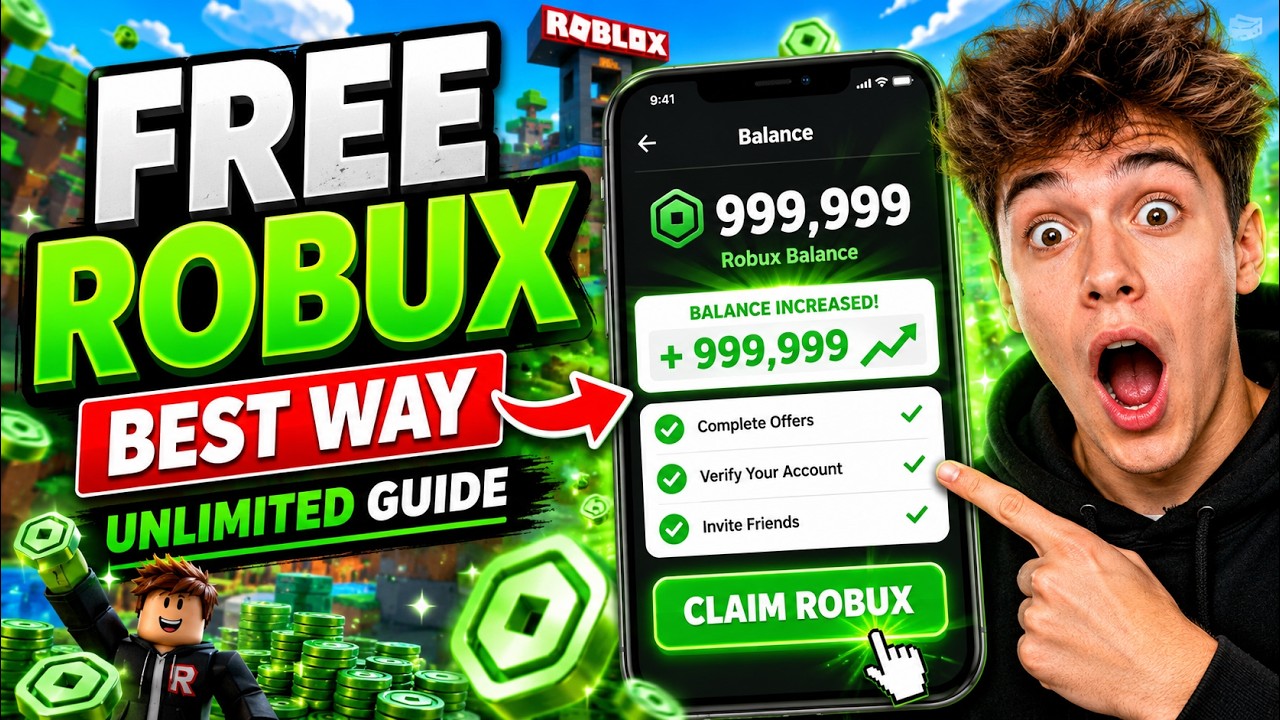 How To Get Free Robux? 🔥 Roblox Unlimited Robux Guide! (Best Way) background