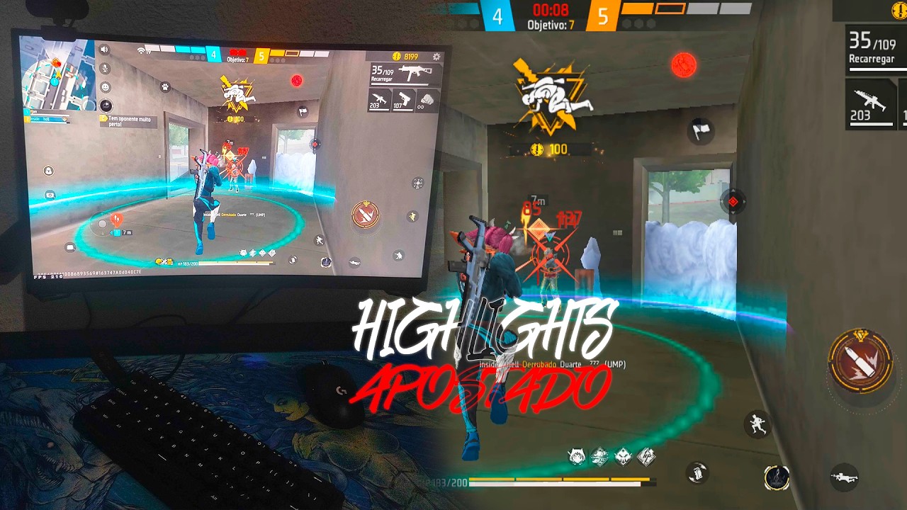 HIGHLIGHTS EM 4x4 APOSTADO! 🥋👑 Highlights Free Fire Ryzen 7 5700x GTX 1660S
