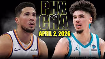 Phoenix Suns vs Charlotte Hornets Full Game Highlights – April 2, 2026 | NBA Season background