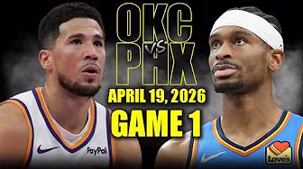 Oklahoma City Thunder vs Phoenix Suns Full Game 1 Highlights - April 19, 2026 | NBA Playoffs background