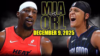 Miami Heat vs Orlando Magic Full Game Highlights – December 9, 2025 | NBA Cup QuarterFinals background