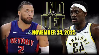 Detroit Pistons vs Indiana Pacers Full Game Highlights - November 24, 2025 | NBA Season background