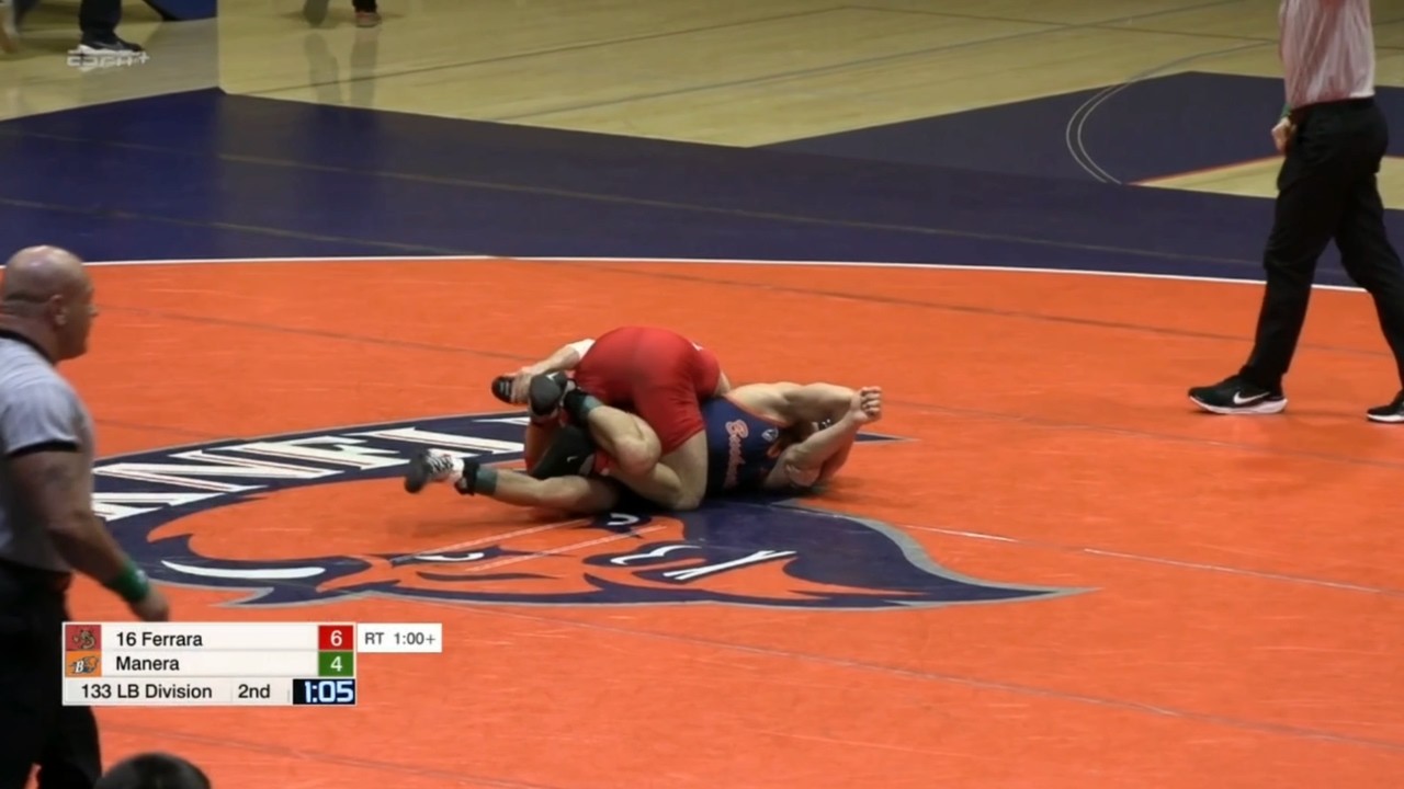 133lbs Tyler Ferrara (Cornell) vs Bryce Manera (Bucknell)