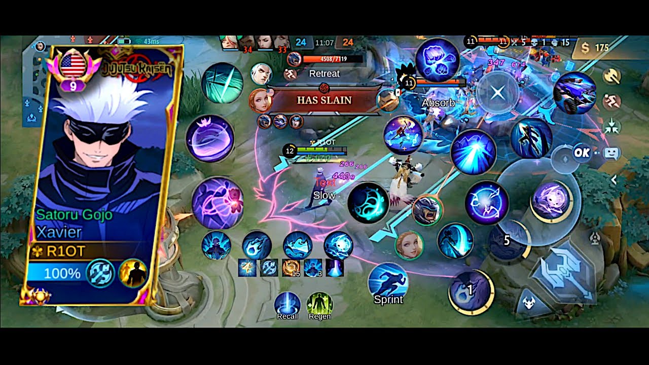 Satoru Gojo Montage #22/Xavier Montage/Xavier Gameplay Mobile Legends Bang Bang background