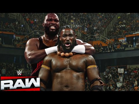 WWE Raw Oba Femi Vs omos full match 2026 Highlights background