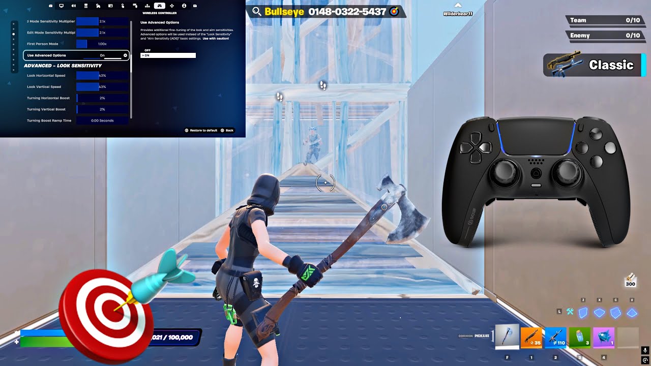 PS5 Controller 🤯 Fortnite Piece Control 2v2 🎯 Gameplay 🏆 (180FPS) + *Best* Controller Settings For🎯 background