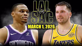 Los Angeles Lakers vs Sacramento Kings Full Game Highlights – March 1, 2026 | NBA Season