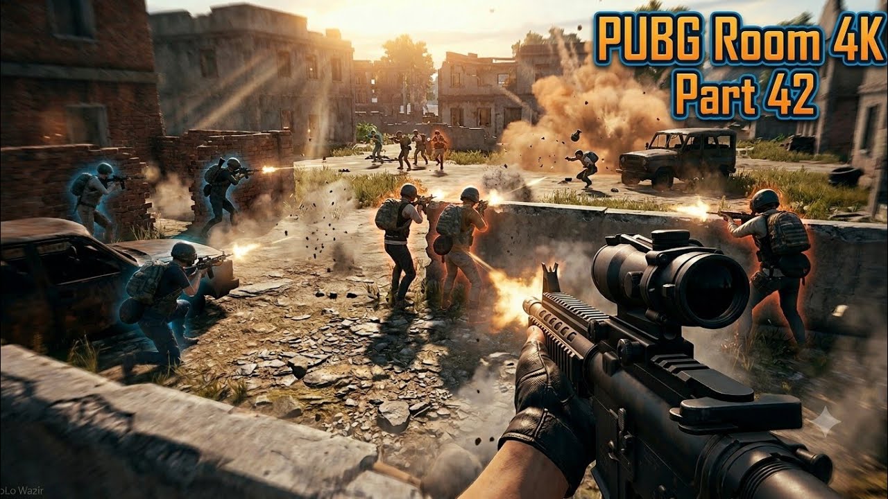 “PUBG Room 4K Part 42 – Squads Everywhere & Epic Highlights | PUBG 4.4 Update”