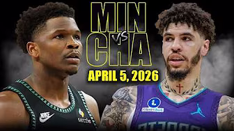 Minnesota Timberwolves vs Charlotte Hornets Full Game Highlights – April 5, 2026 | NBA Season