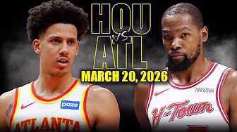 Houston Rockets vs Atlanta Hawks Full Game Highlights – March 20, 2026 | NBA Season