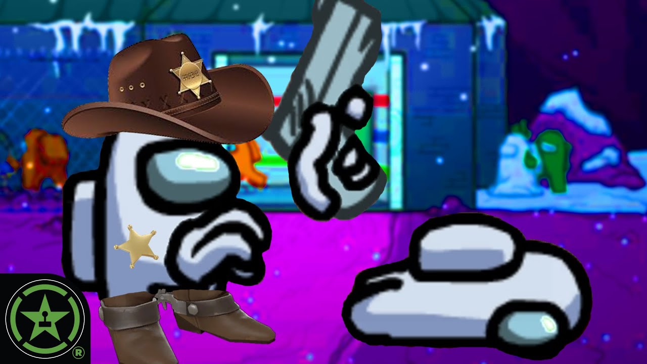 It's the Golden Deagle! - Among Us Sheriff Mod background