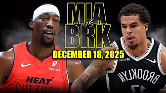 Miami Heat vs Brooklyn Nets Full Game Highlights – December 18, 2025 | NBA Season background