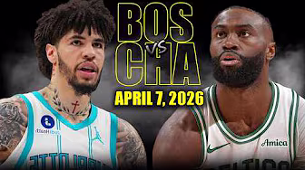 Boston Celtics vs Charlotte Hornets Full Game Highlights – April 7, 2026 | NBA Season background