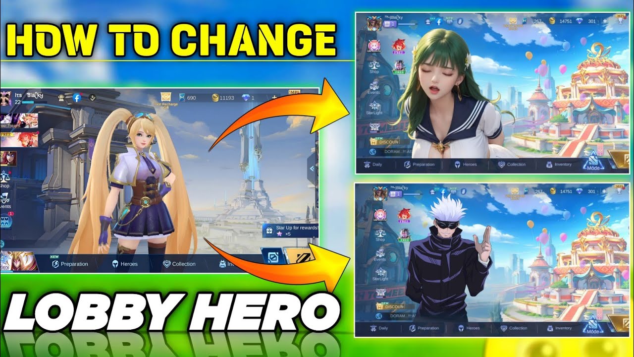 HOW TO CHANGE LOBBY IN MOBILE LEGENDS 🔥 | MOBILE LEGENDS LOBBY HERO CHANGE KASE KARE 😉 background