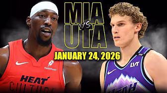 Miami Heat vs Utah Jazz Full Game Highlights – January 24, 2026 | NBA Season background