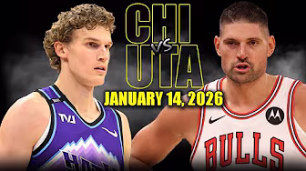 Chicago Bulls vs Utah Jazz Full Game Highlights -January 14, 2026 | NBA Season background