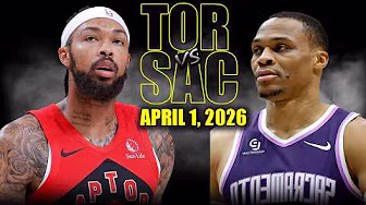 Toronto Raptors vs Sacramento Kings Full Game Highlights – April 1, 2026 | NBA Season background