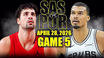 San Antonio Spurs vs Portland Trail Blazers Full Game 5 Highlights - April 28, 2026 | NBA Playoffs