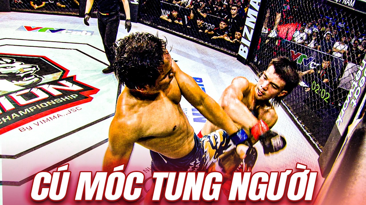Mỏng cơm, nhưng cú đấm vẫn cực nặng. Huy Đức ĐẤM TUNG ĐỐI THỦ LÊN KHÔNG TRUNG background