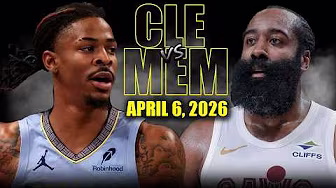Cleveland Cavaliers vs Memphis Grizzlies Full Game Highlights – April 6, 2026 | NBA Season background