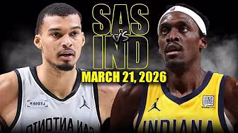 San Antonio Spurs vs Indiana Pacers Full Game Highlights – March 21, 2026 | NBA Season
