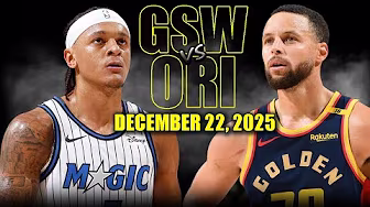 Golden State Warriors vs Orlando Magic Full Game Highlights – December 22, 2025 | NBA Season background