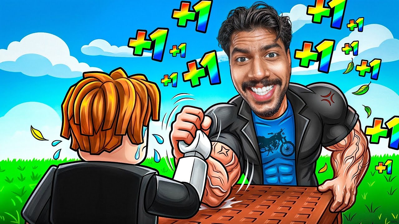 I Become The Most Powerful Arm Wrestler in Roblox ๐ช!! background