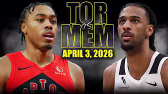 Toronto Raptors vs Memphis Grizzlies Full Game Highlights – April 3, 2026 | NBA Season background