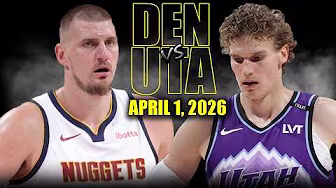 Denver Nuggets vs Utah Jazz Full Game Highlights – April 1, 2026 | NBA Season background