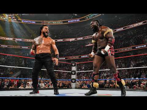Roman Reigns interrumpts Oba Femi WWE The OTC Roman Reigns attack Oba Femi and destroyed him