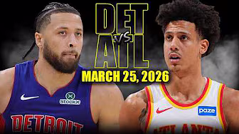 Detroit Pistons vs Atlanta Hawks Full Game Highlights – March 25, 2026 | NBA Season