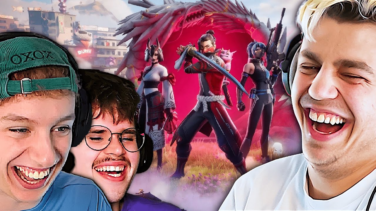 Papaplatte spielt die NEUE Fortnite Season mit Hugo und Faister background