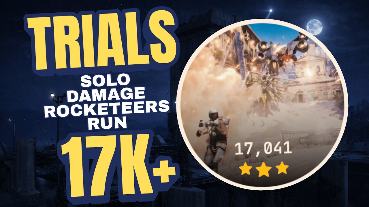 Solo Damage Rocketeers Trials Run 17K+ | ARC Raiders
