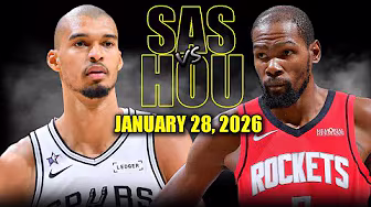 San Antonio Spurs vs Houston Rockets Full Game Highlights – January 28, 2026 | NBA Season background