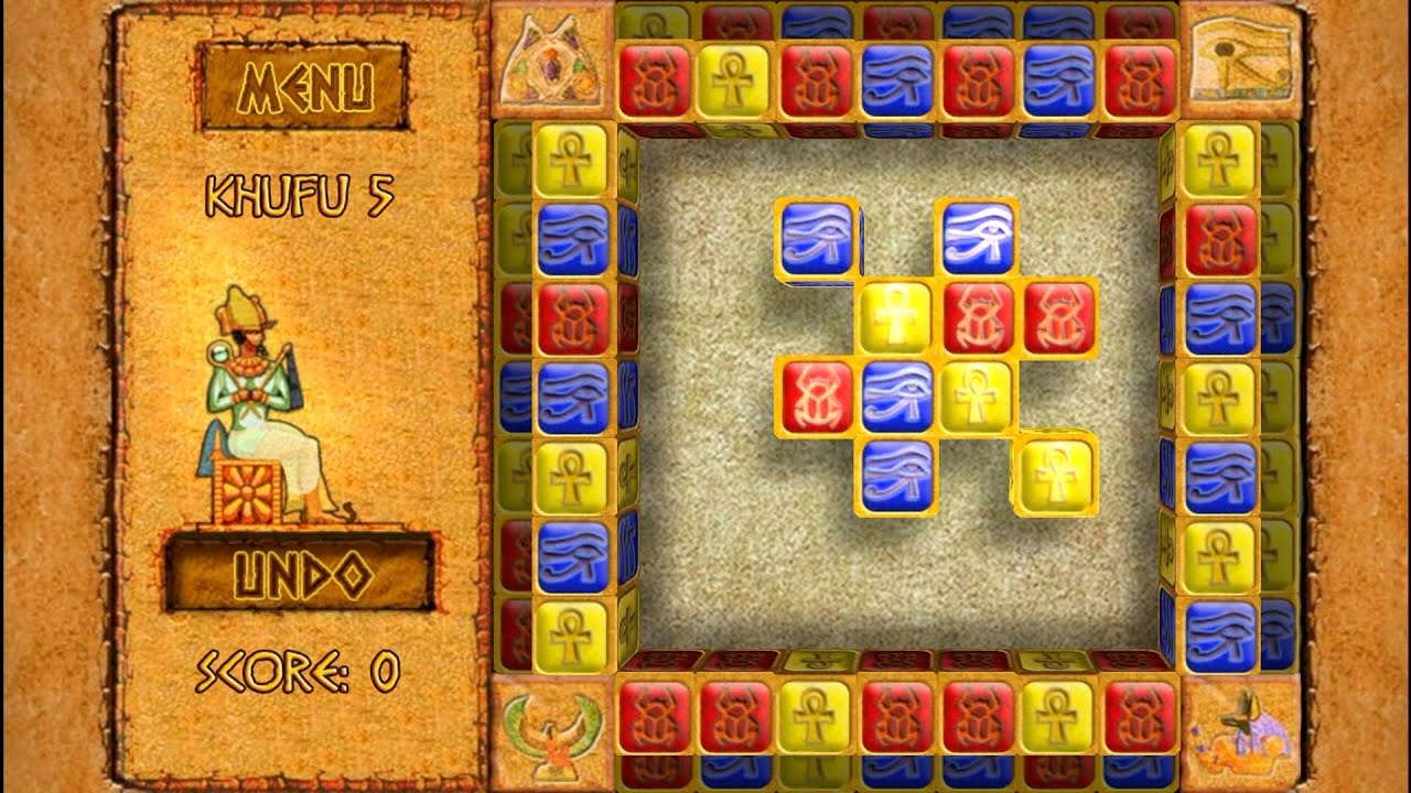 Brickshooter Egypt (-by Playrix Games) - offline match 3 block puzzle game for Android - gameplay. background