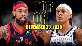Toronto Raptors vs Orlando Magic Full Game Highlights – December 29, 2025 | NBA Season background