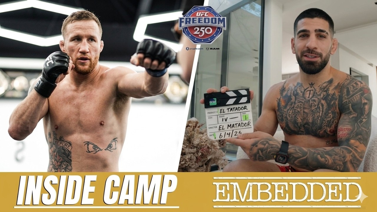 Inside Justin Gaethje’s BRUTAL Training Camp for Ilia Topuria | UFC White House Fight Prep background