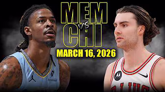 Memphis Grizzlies vs Chicago Bulls Full Game Highlights – March 16, 2026 | NBA Season