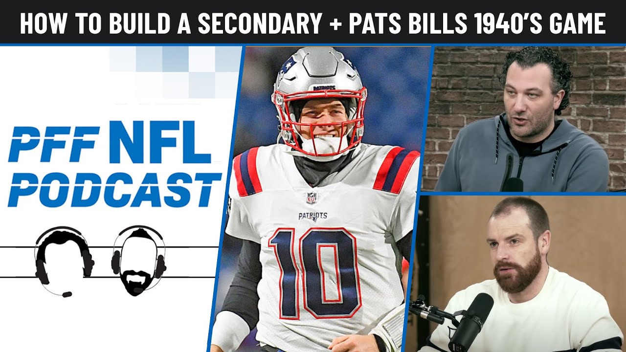 PFF NFL Podcast: How to build a secondary, Patriots-Bills 1940s game, and T.J. Watt for MVP? | PFF background