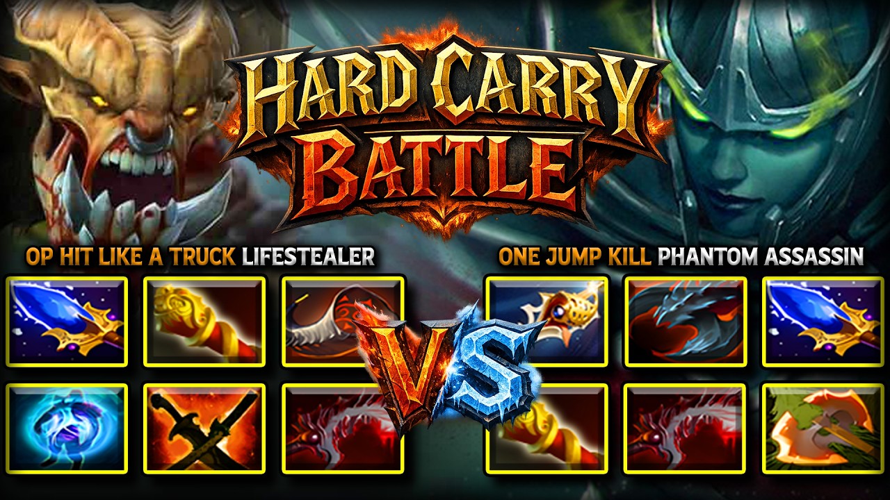 INTENSE HARD CARRY BATTLE | OP HIT LIKE A TRUCK LIFESTEALER VS. ONE JUMP KILL PHANTOM ASSASSIN DOTA2